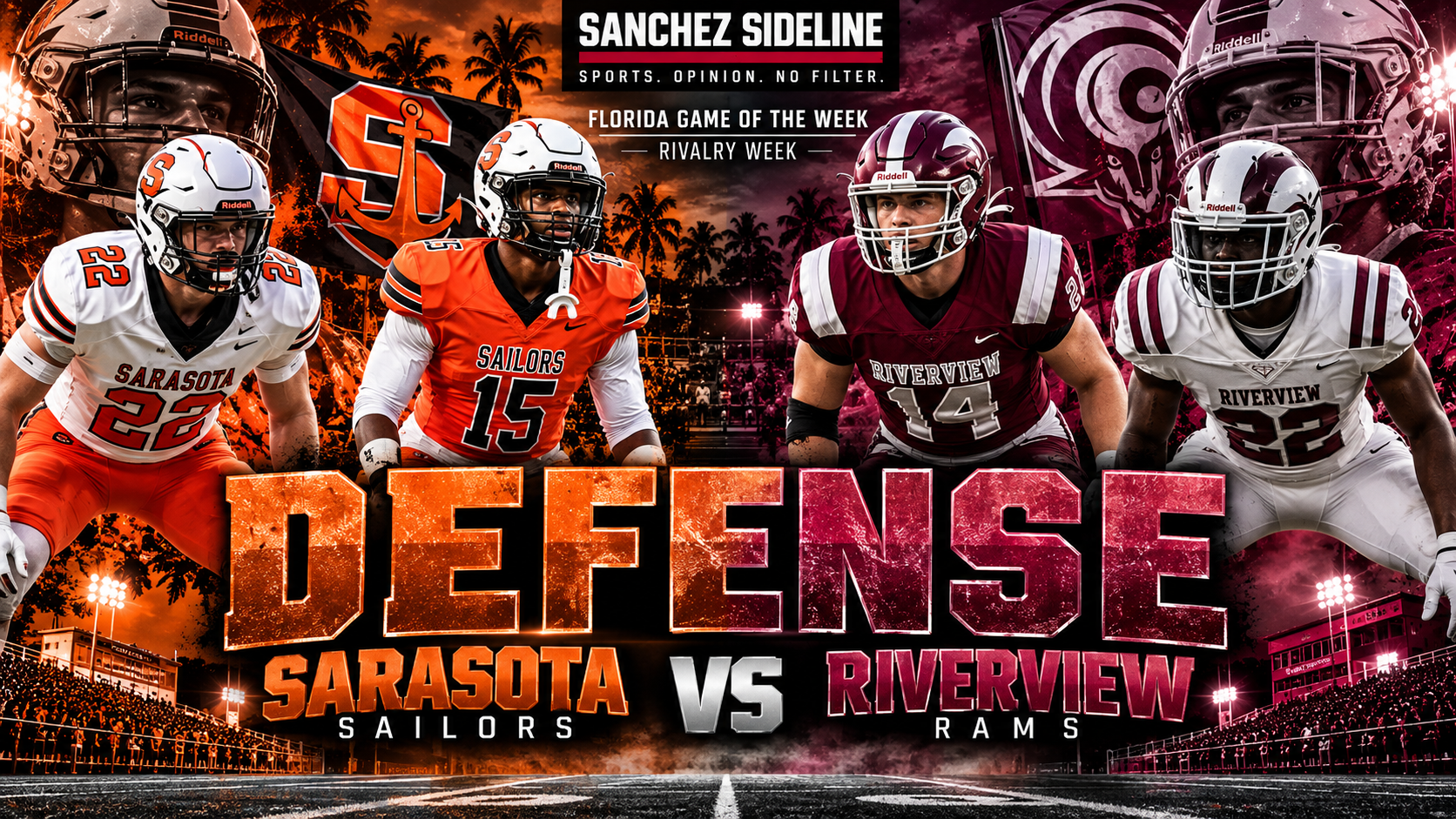 Defense Wins Rivalries: Sarasota vs. Riverview Could Come Down to Who Gets the Stop