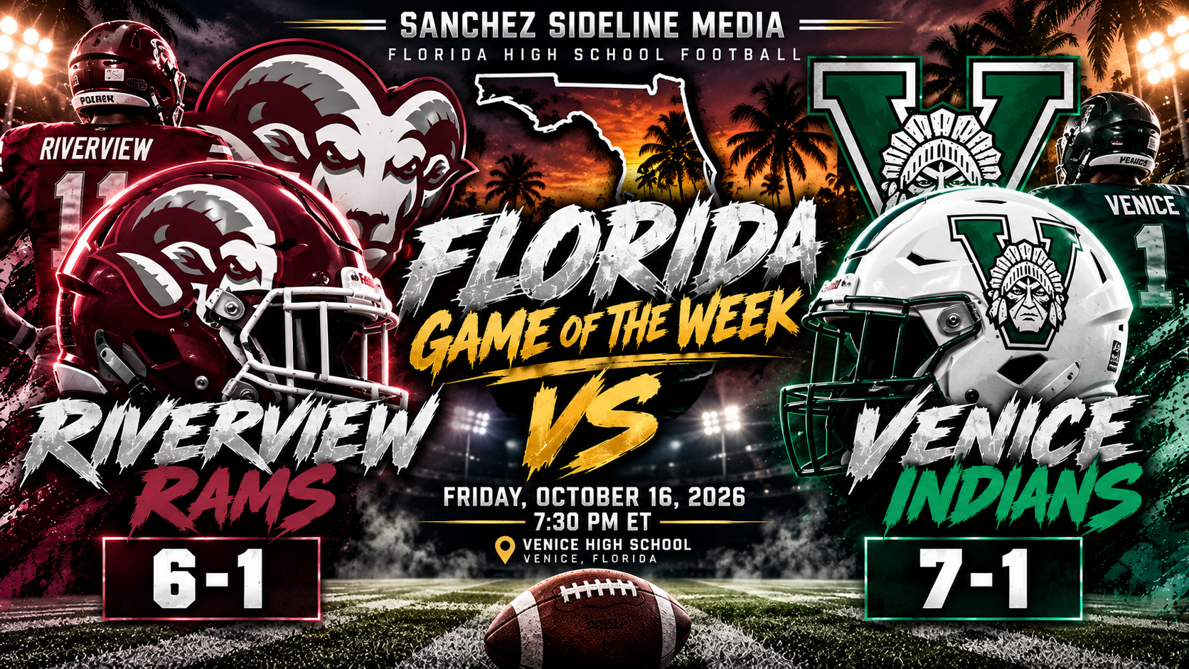 FLORIDA GAME OF THE WEEK: Riverview vs. Venice — Two Powerhouses, One Friday Night Showdown