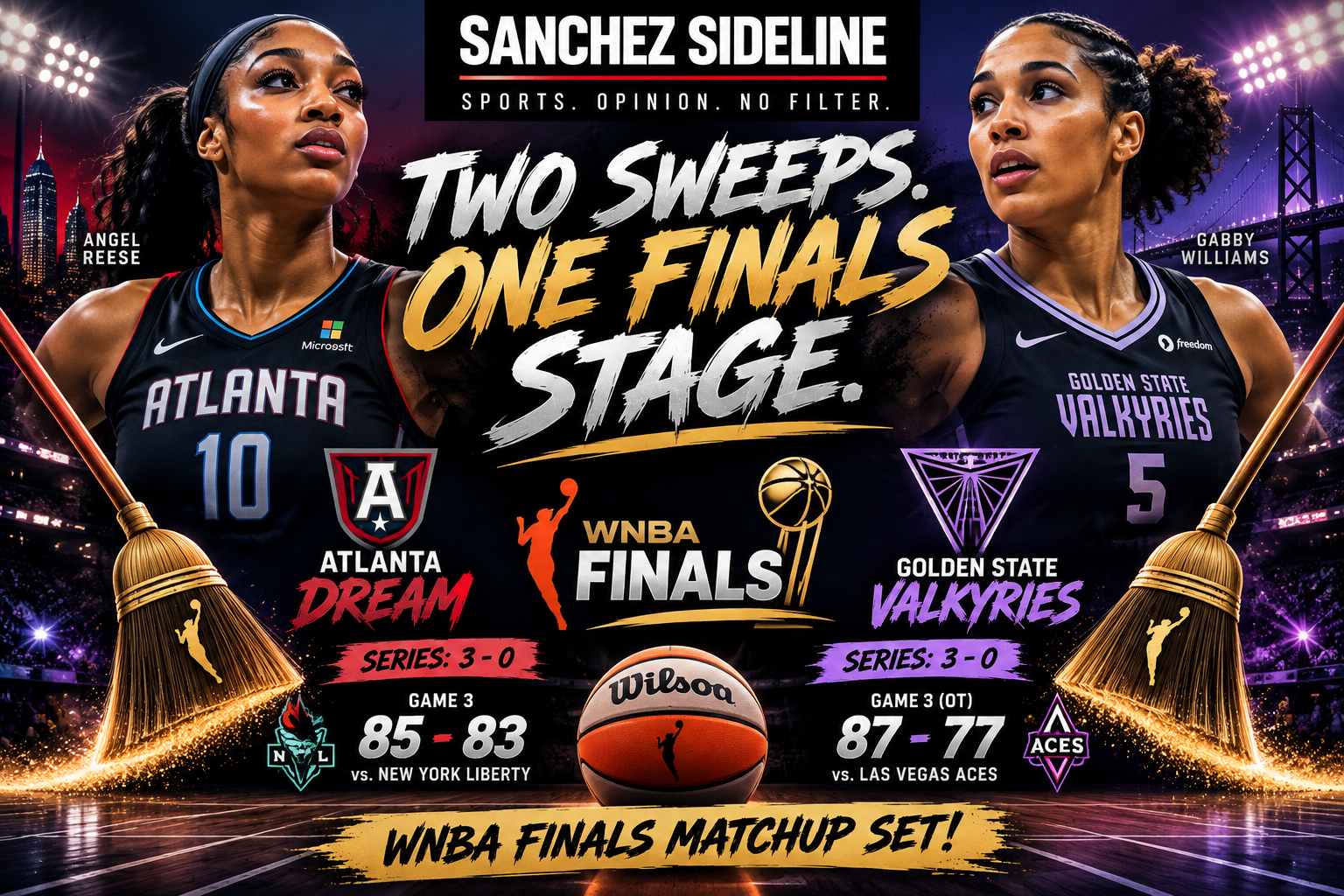 WNBA PLAYOFFS: TWO SWEEPS, TWO STATEMENTS — DREAM AND VALKYRIES ARE FINALS BOUND!