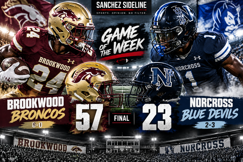 6–0 and Still Hungry: Brookwood Runs Norcross Out of Its Own House, 57–23