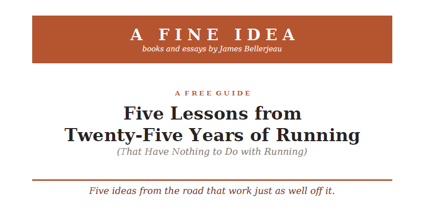 Cover of the free guide "Five Lessons from Twenty-Five Years of Running"