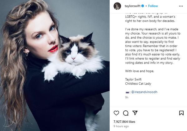 A childless cat lady holding a grumpy-looking cat