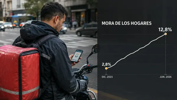 La mora de los hogares llegó al 12,8% y millones de argentinos recurren a préstamos por apps