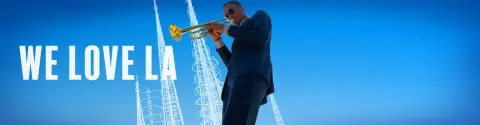 We Love LA Banner Watts Towers 