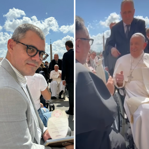 Padre Márlon e Família Cazarré recebem bênção do Papa Francisco no Vaticano