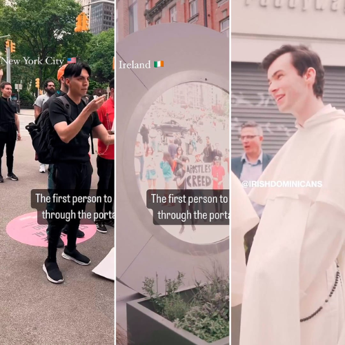 Católicos americanos e irlandeses usam portal que conecta EUA e Irlanda para rezar o terço juntos