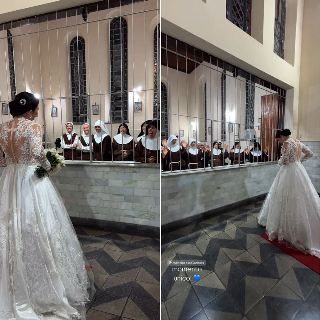 A verdadeira história da noiva que recebeu uma bênção em um convento de clausura