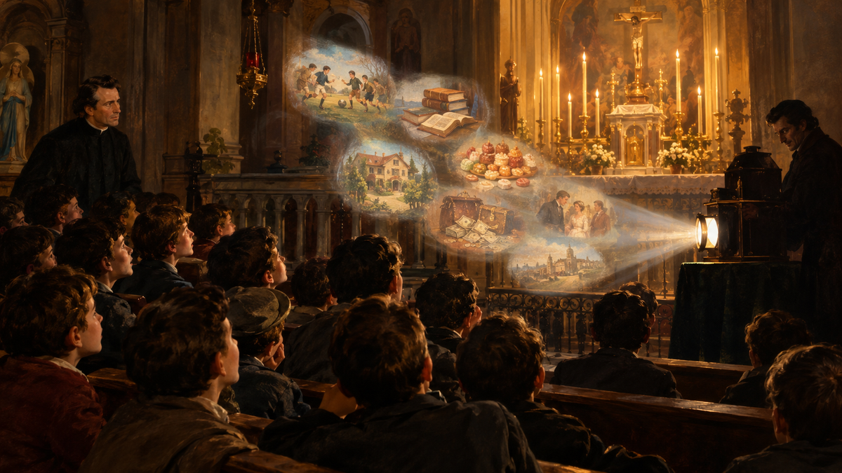 O sonho de Dom Bosco sobre a “lanterna do demônio” que distraía os jovens da Eucaristia