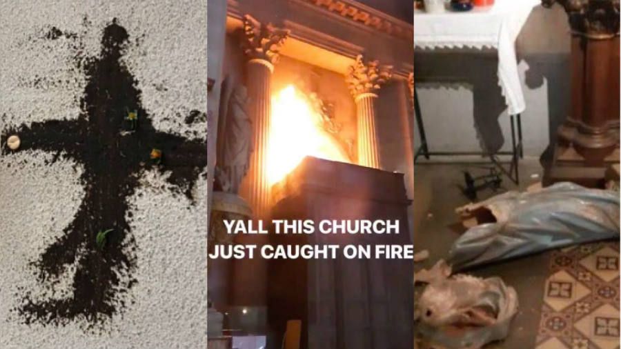 Vândalos atacam e profanam 12 igrejas católicas na França