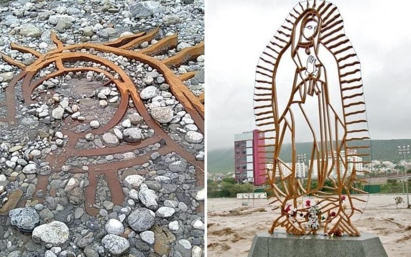 [Vídeo] Desaparecida há 10 anos, imagem da Virgem de Guadalupe reaparece após furacão no México
