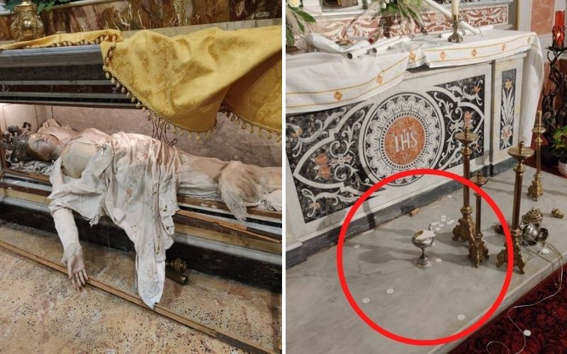 Eucaristia e arte sacra são profanadas e igreja é roubada em terrível ataque na Itália