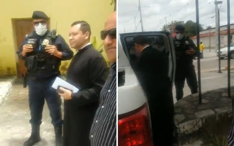 Inacreditável! Padre é preso por pintar Cruz que pertence à paróquia