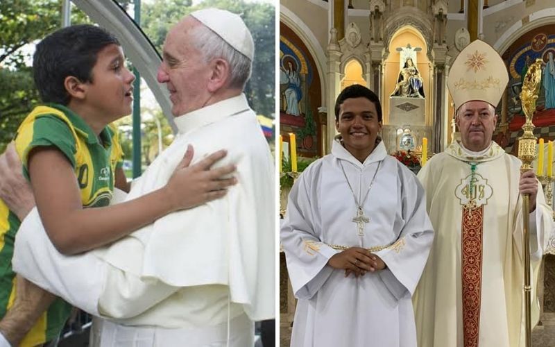 Menino que abraçou o Papa Francisco na JMJ do Rio entra para a vida religiosa