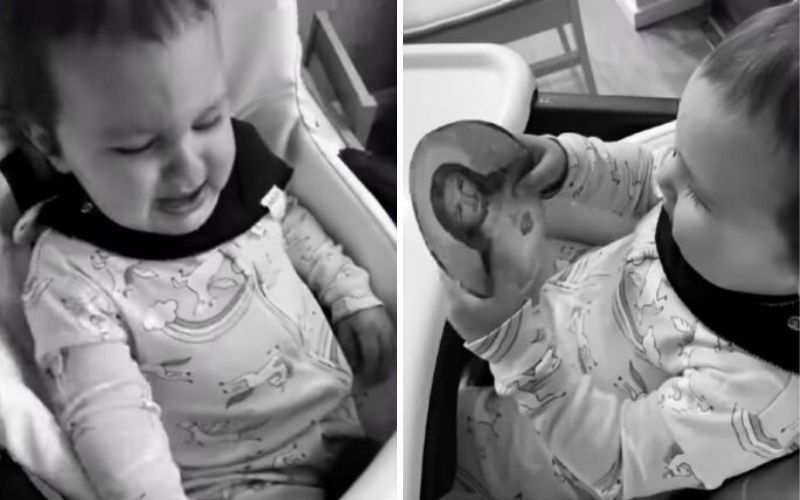 [Vídeo] Chorando, bebê se acalma imediatamente ao ver uma imagem de Jesus!