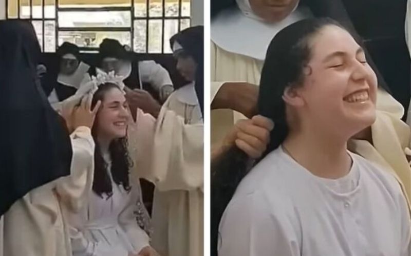 Noviça recebe o hábito com felicidade contagiante e vídeo comove a internet