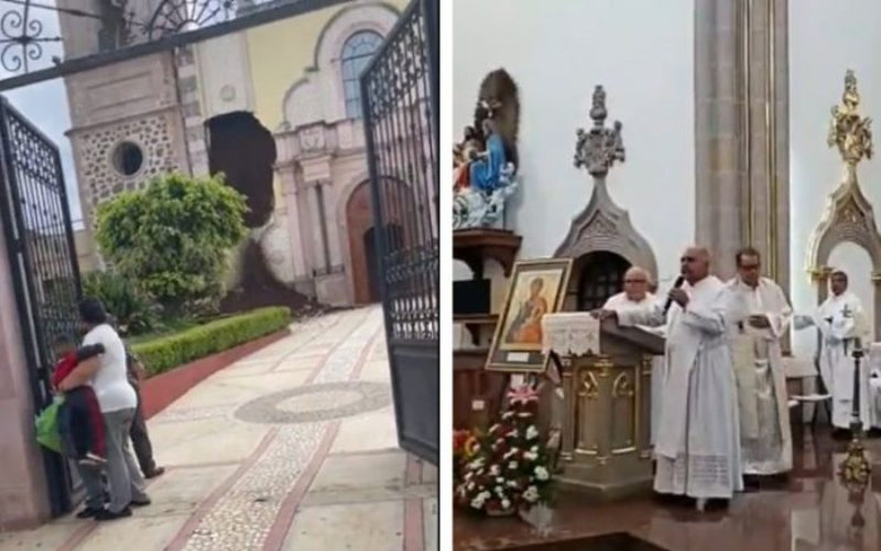 Terremoto de 7,7 graus surpreende padre e fiéis em plena missa