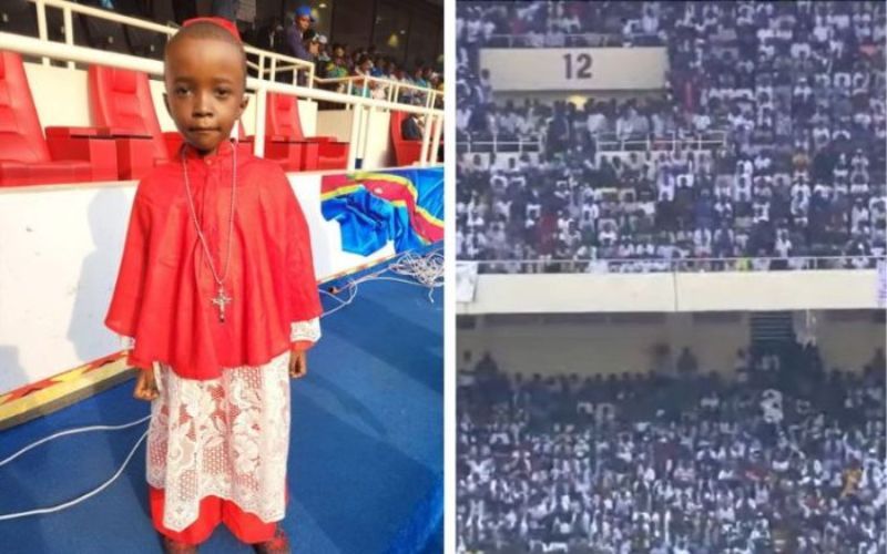 O pequeno "cardeal" que encantou em visita do Papa à República Democrática do Congo