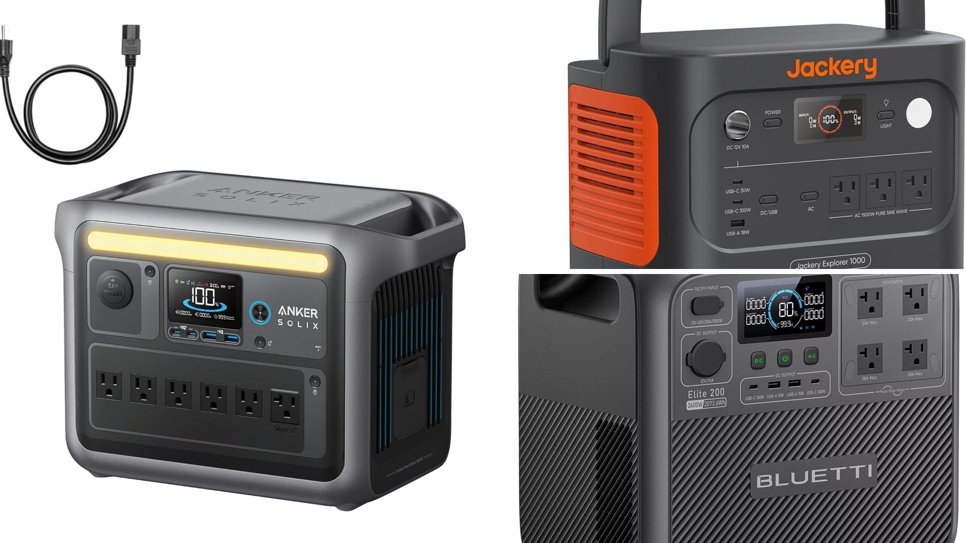 Portable power stations from Anker, Jackery and Bluetti for running a refrigerator