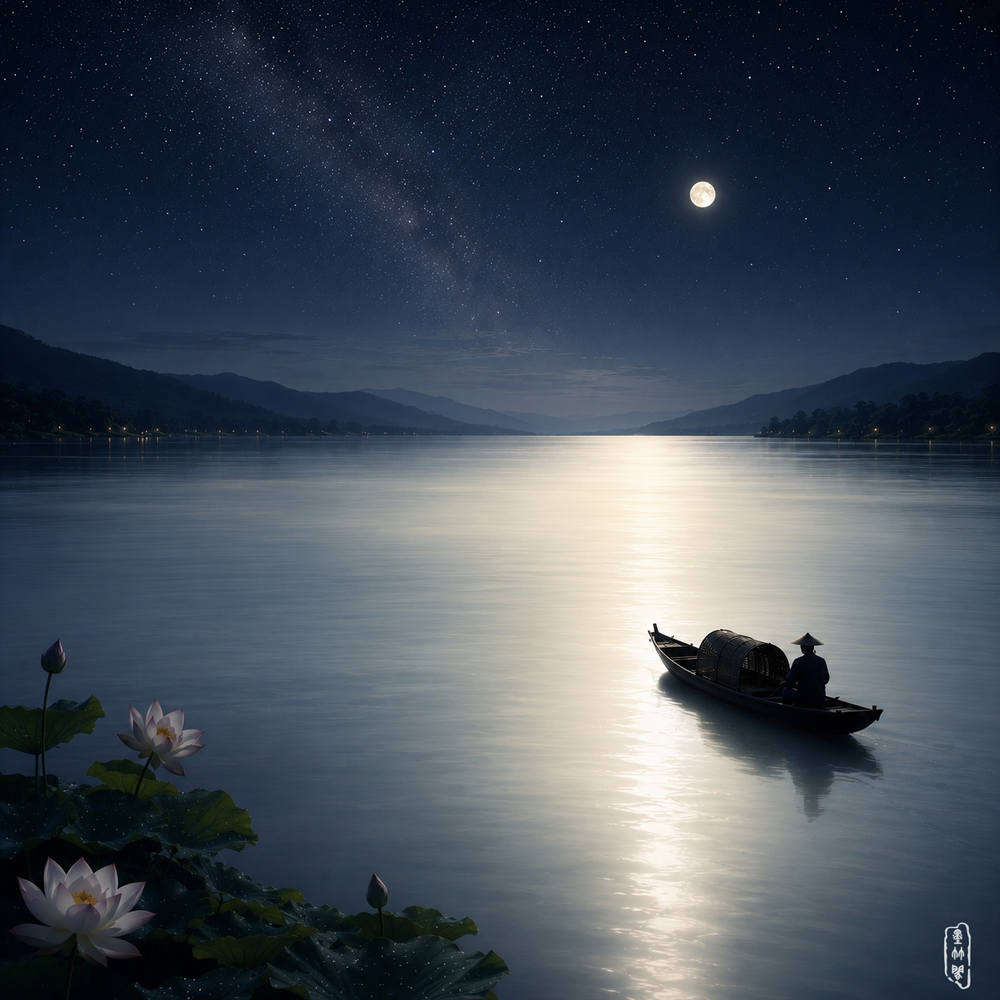 清辉浸棹诗心澈 静夜叩壶月色幽 | 清音（十九）
