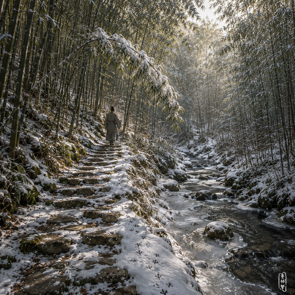 雪霁推门寻竹色 寒深过溪听冰声 | 清音(二)