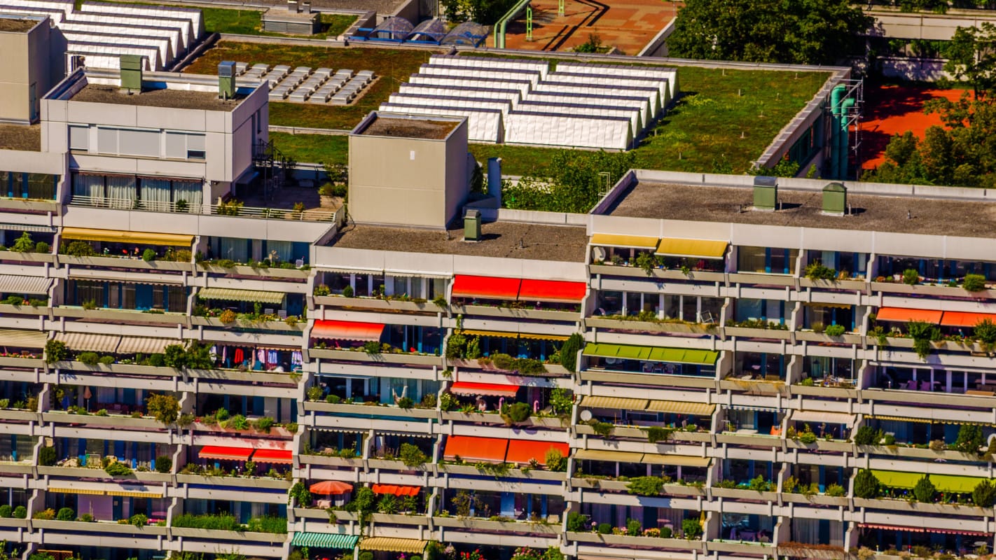 The Olympic Village Munich, now a residential area and student accommodation