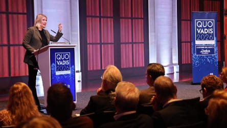 Cathryn Clüver Ashbrook speaking at the Quo Vadis 2026