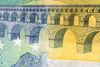 Closeup of Euro bill