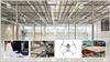 Empty industrial structure behind small images of suitable tenant businesses
