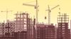 An illustration of buildings under construction