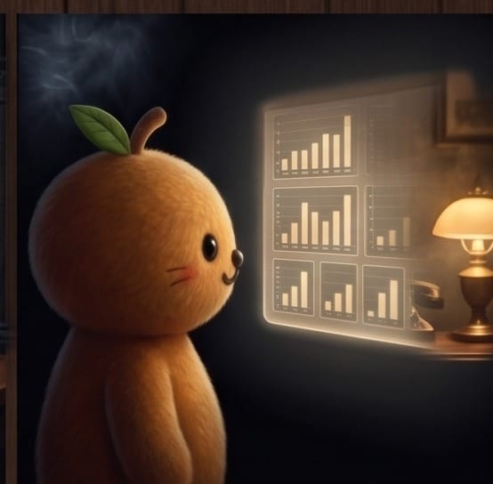 Otto studying an ad performance chart