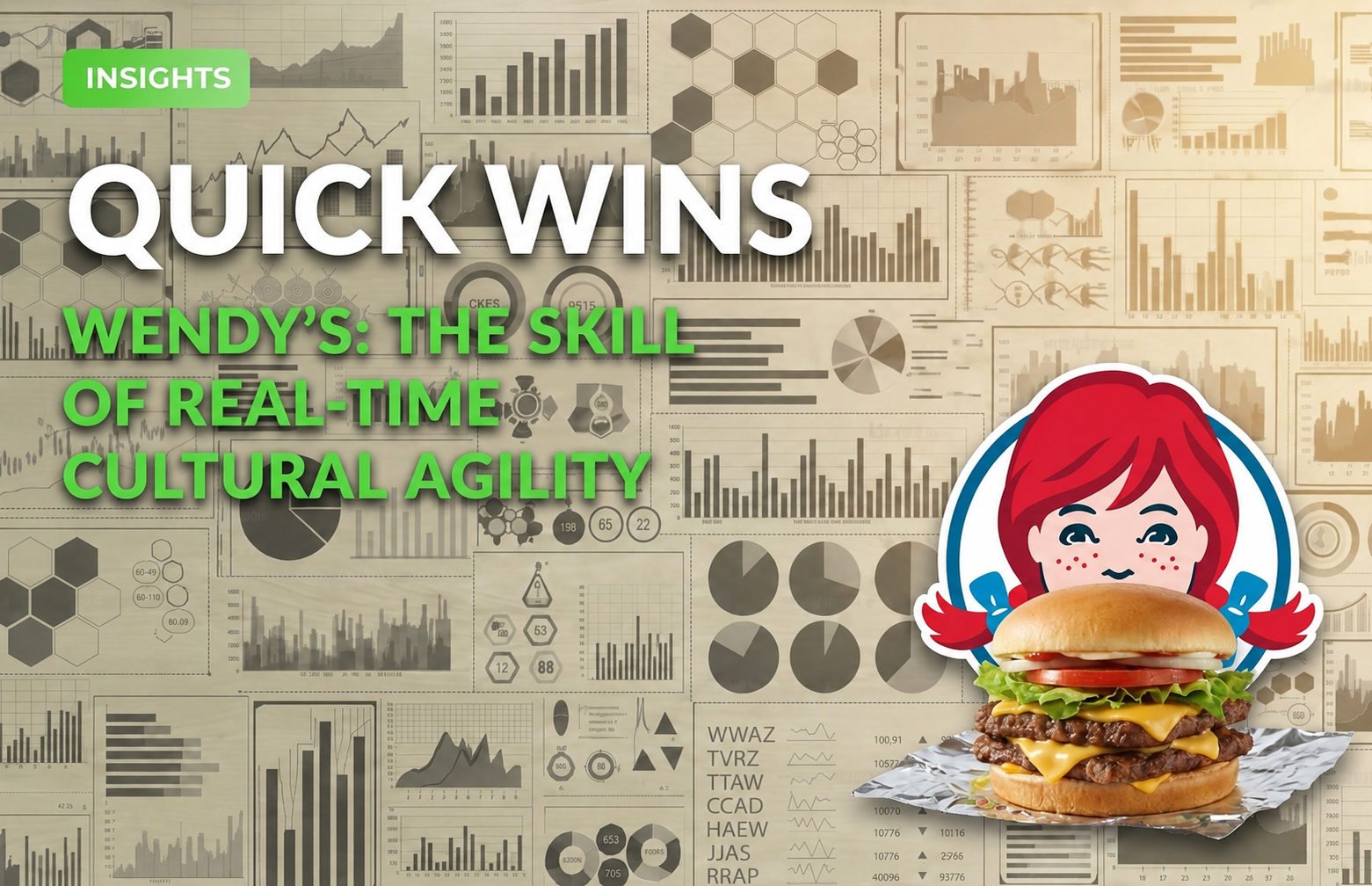 Feature artwork for the Marketing Wins Quick Win on Wendy's real-time cultural agility