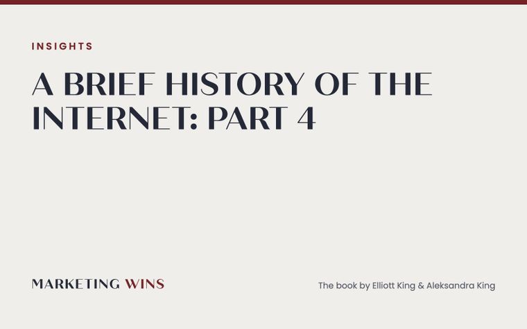 Series artwork for A Brief History of the Internet Part 4, the iPhone era and adjacency lessons from Marketing Wins