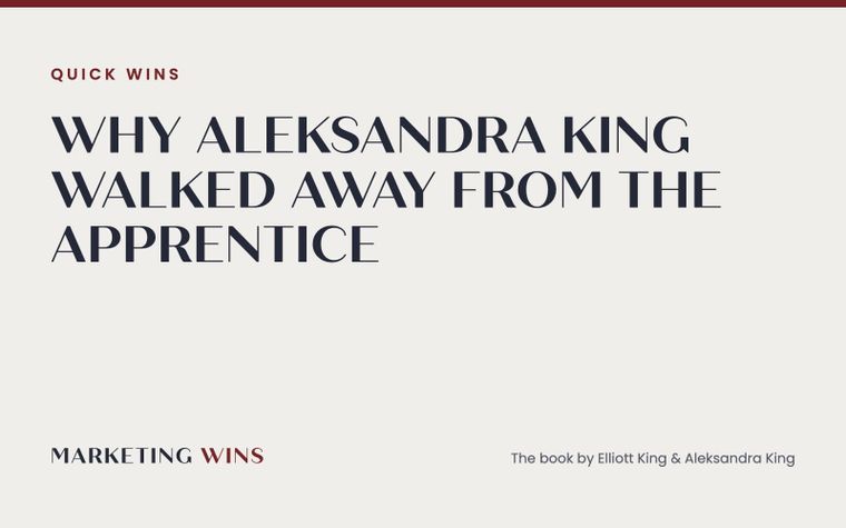 Aleksandra King (often searched as Alexandra King), Marketing Wins co-author, pictured for the Apprentice walkout story
