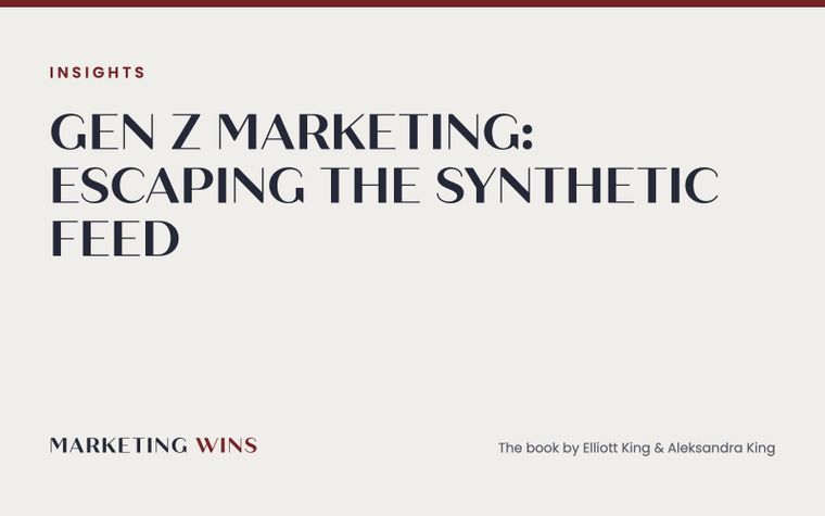 Gen Z marketing guide illustration: young consumers escaping the synthetic feed for authentic brand communities