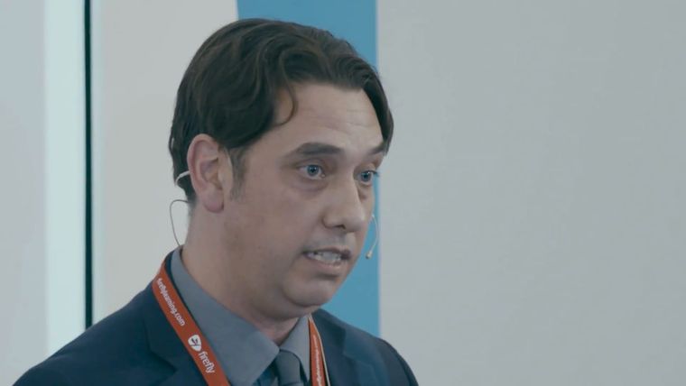 Elliott King speaking at the Marketing to Generation Z seminar at BETT 2017 in London