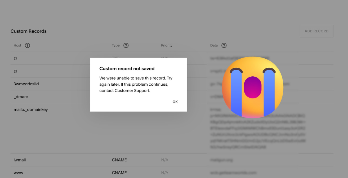 Squarespace domains review: I could not upudate custom records and migrated to Porkbun.