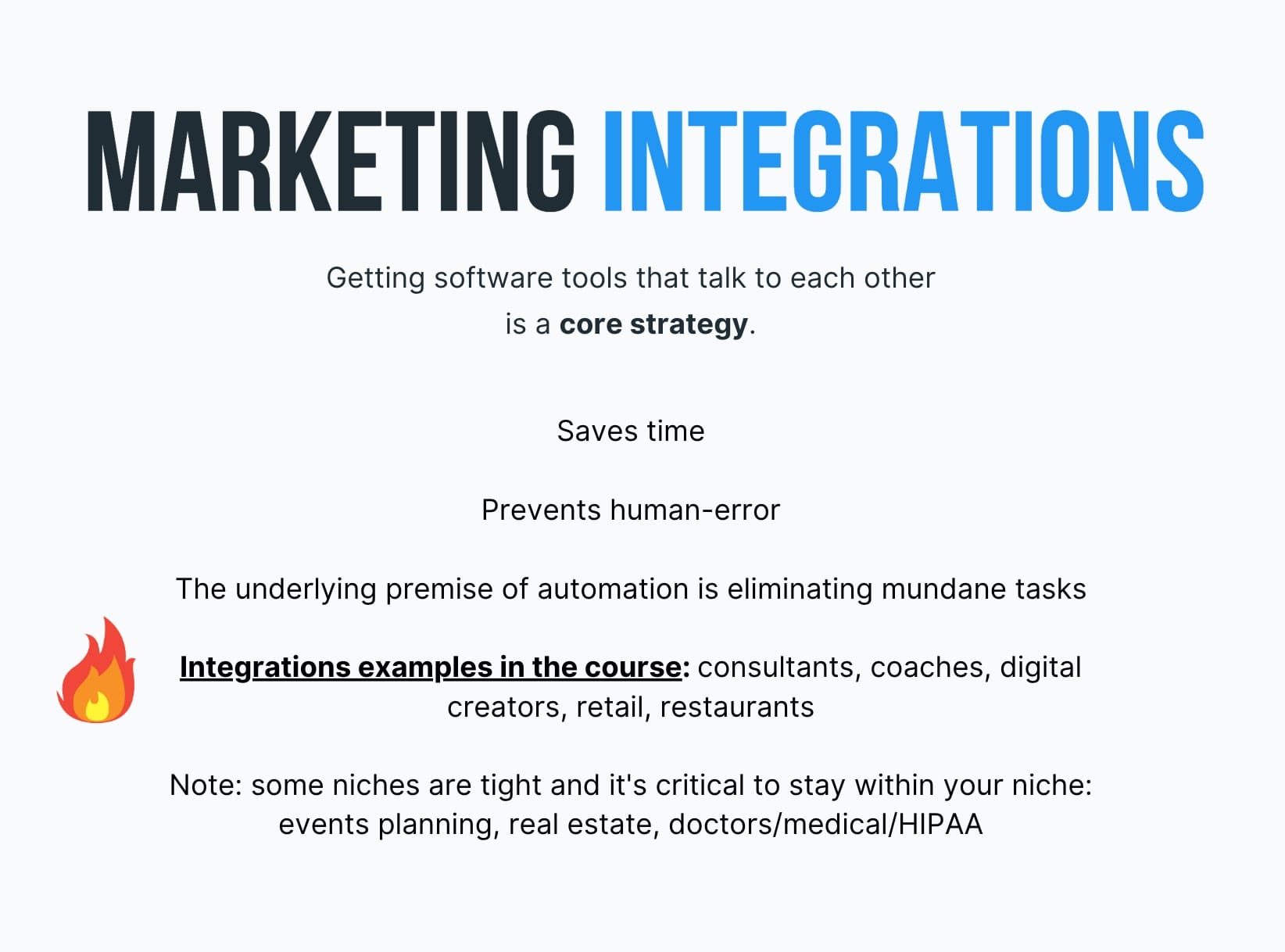 Marketing integrations are a core strategy for a small business. Always investigate integrations before buying new software.