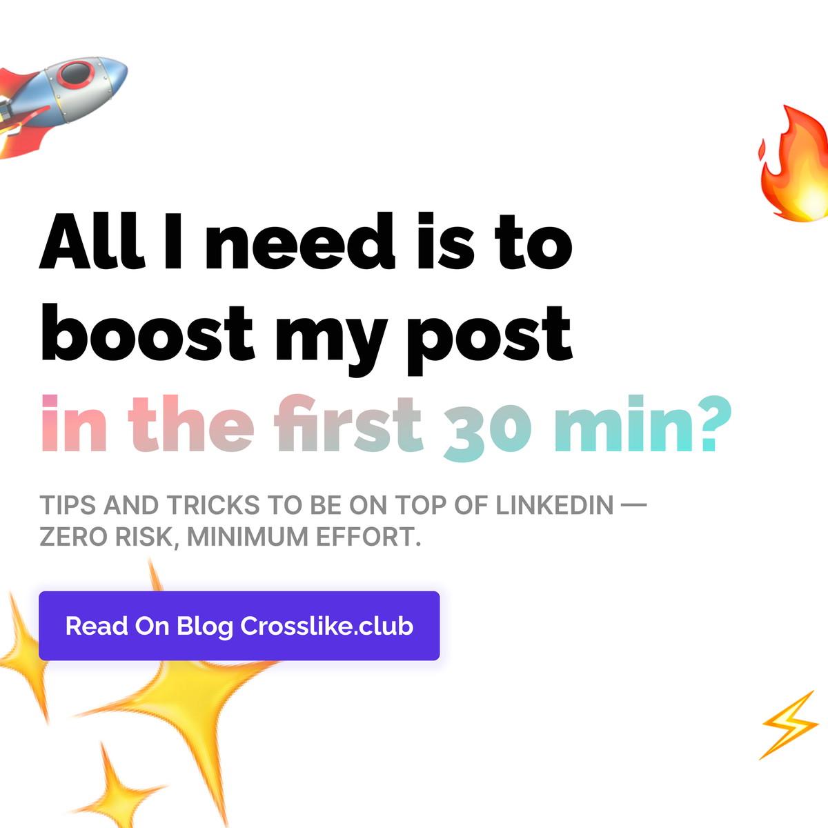 🚀 “Wait… all I needed was to boost my post in the first 30 minutes?”