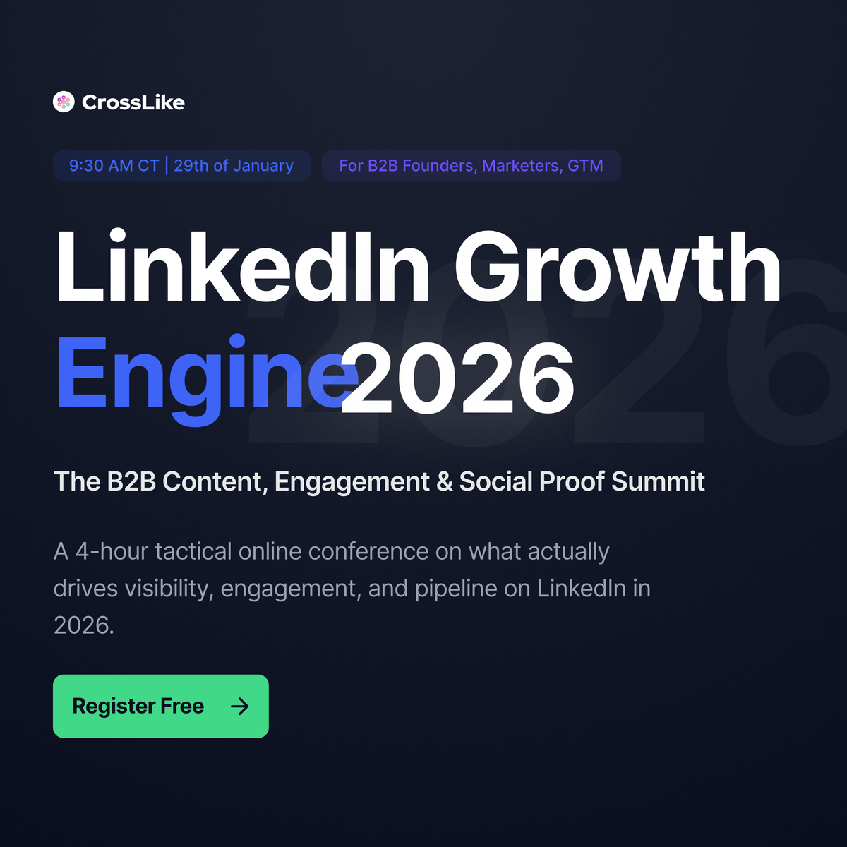 LinkedIn Growth Engine 2026: The Conference Built for How LinkedIn Actually Works