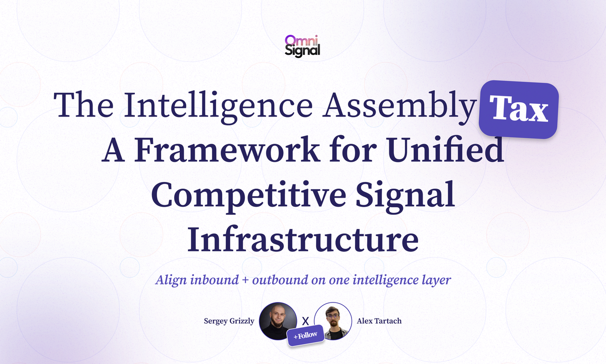The Intelligence Assembly Tax: A Framework for Unified Competitive Signal Infrastructure
