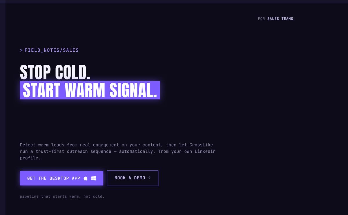 How Sales Teams Use CrossLike to Fill Pipeline From Warm LinkedIn Signal
