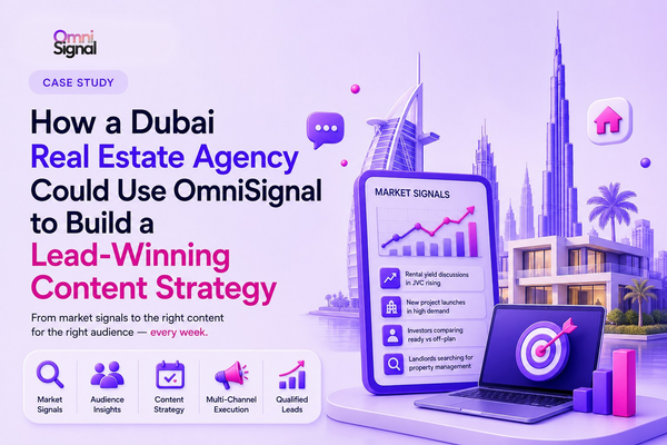 Case Study: How a Dubai Real Estate Agency Could Use OmniSignal to Build a Lead-Winning Content Strategy