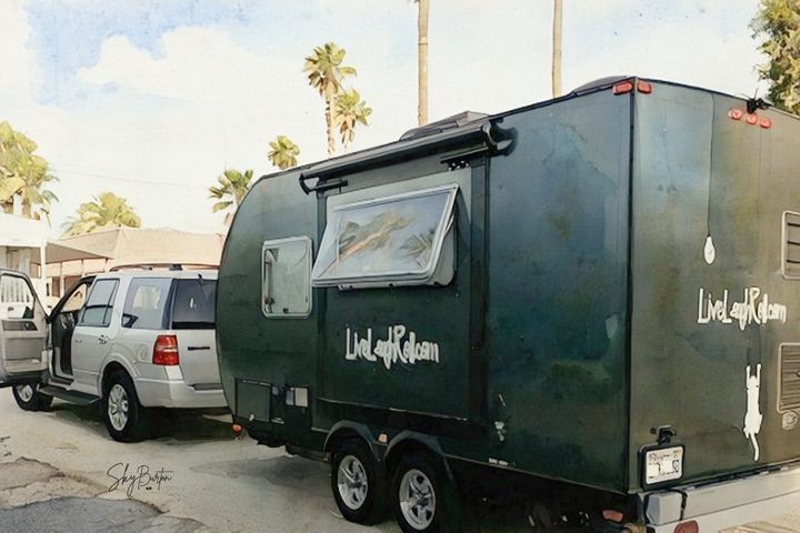 How to back up while towing a trailer.