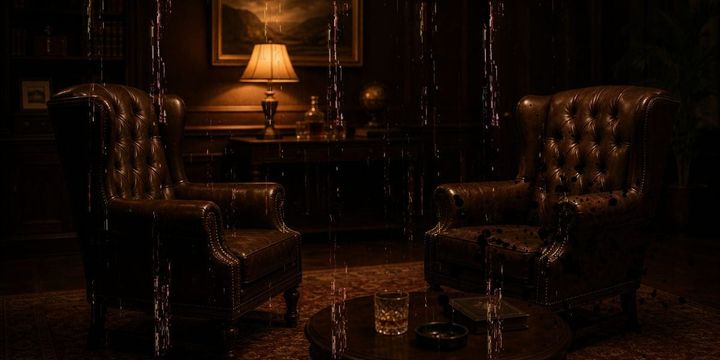 Two executive leather chairs designed by Skylar Burton