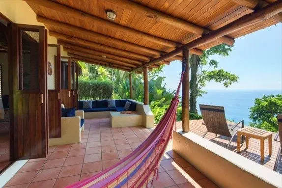 Bosque del Cabo Rainforest Lodge, Costa Rica — terrace with ocean view