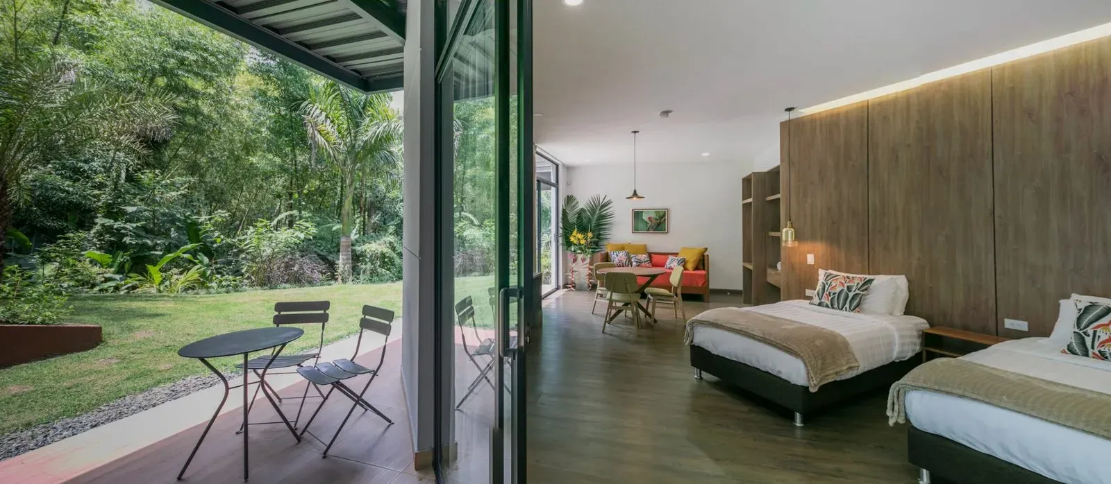 Araucana Lodge, Colombia — garden-side guest room