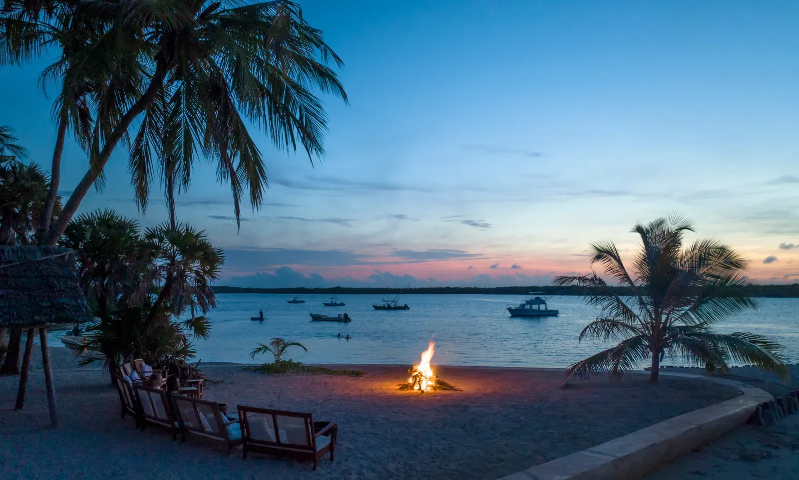 Low-density, solar-powered Manda Bay Lodge on the northern tip of Manda Island, Kenya