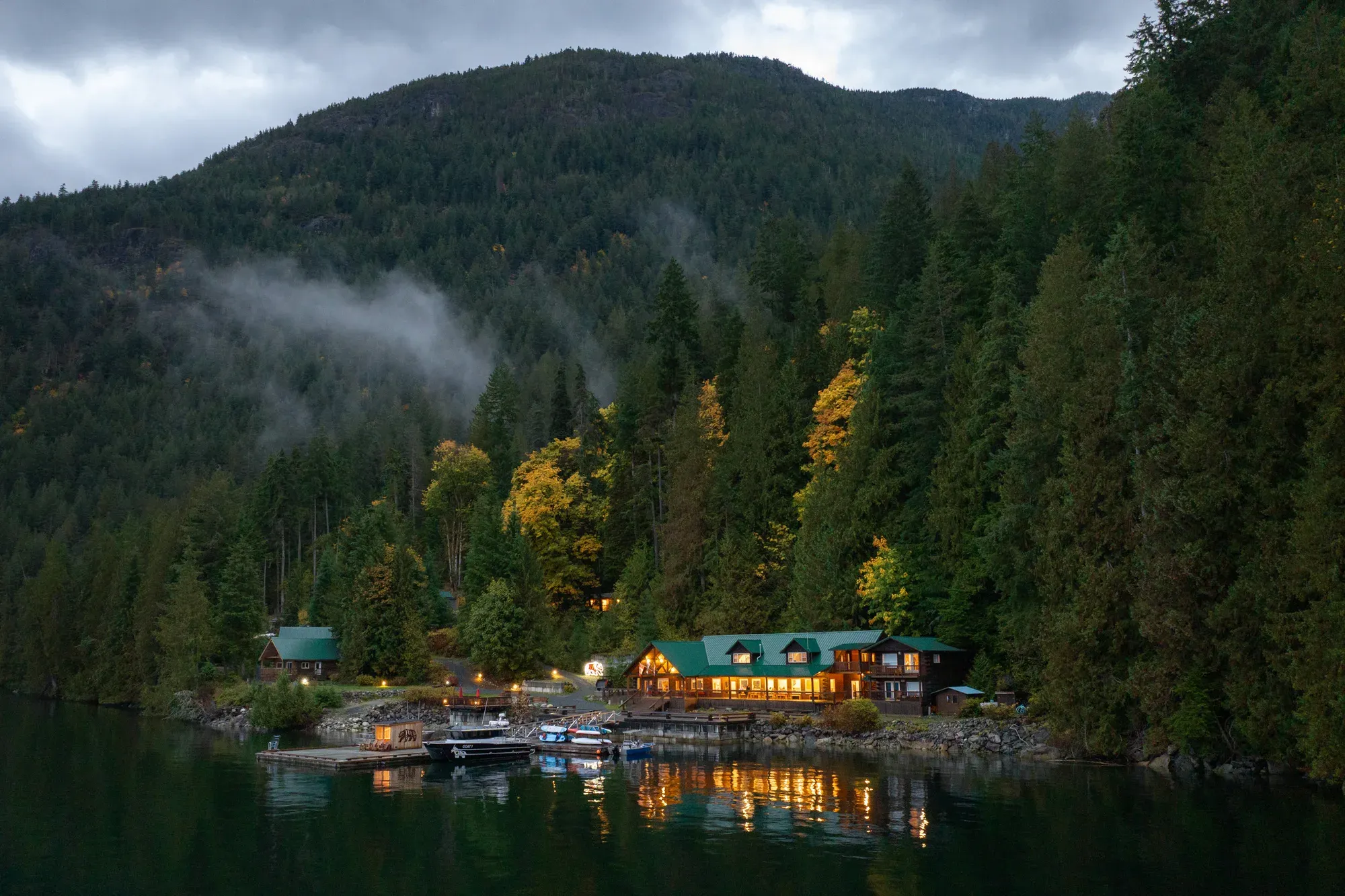 First Nation-owned Klahoose Wilderness Resort on the fjord in Desolation Sound, British Columbia