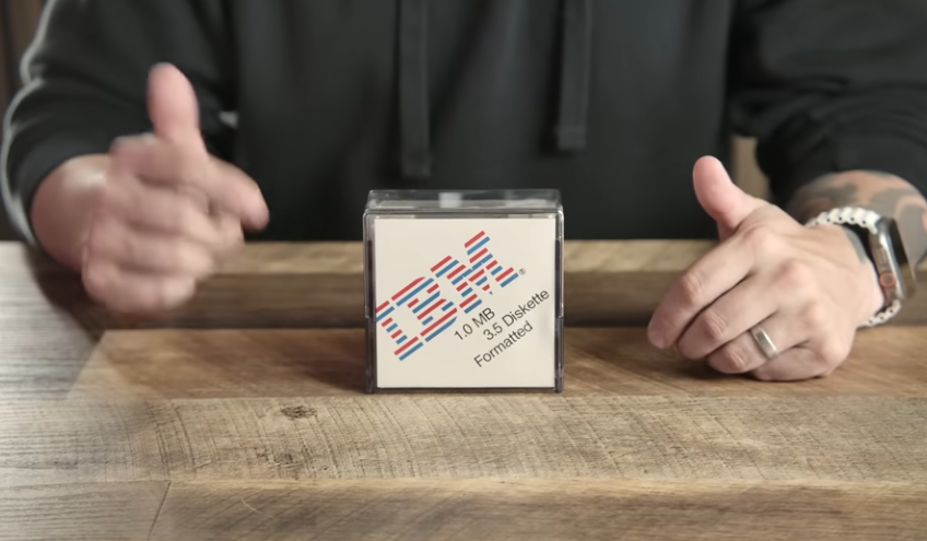 He made a floppy disk from scratch in his basement