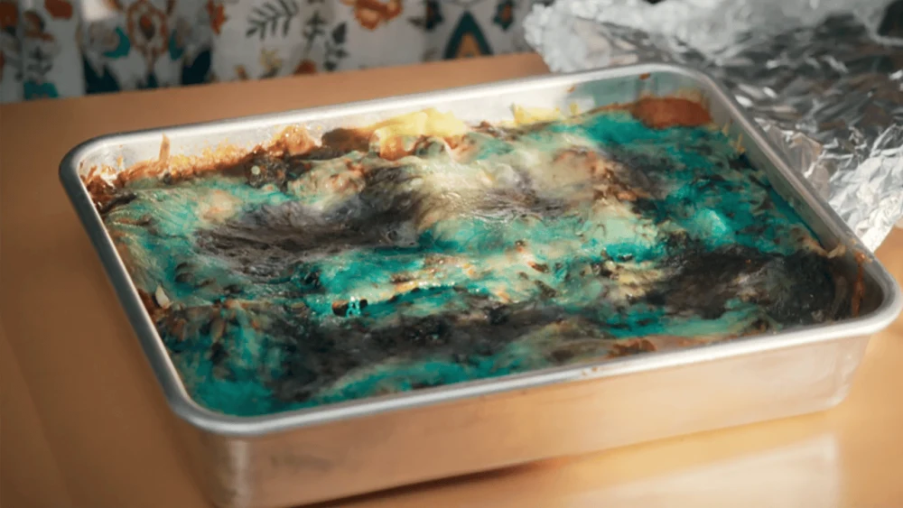 If you make lasagna in a metal pan you could create a battery